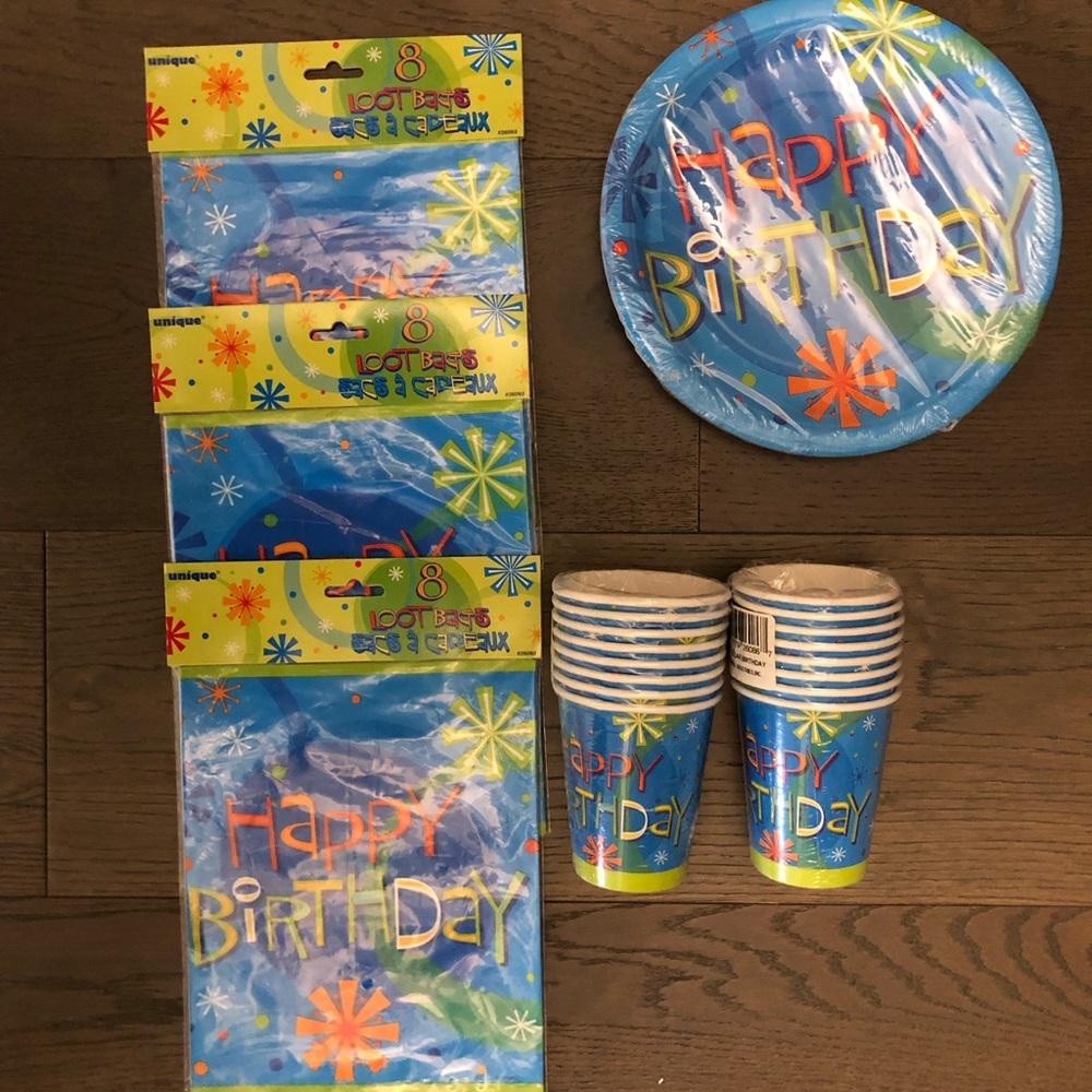 Party supplies brand new